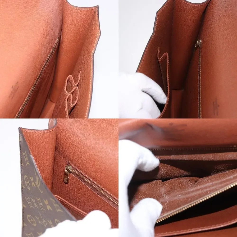Louis Vuitton Monogram Porte Documents Bandouliere Business Bag Brown